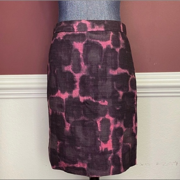 J. Crew purple pink midi skirt with split size 2 women - Picture 4 of 4